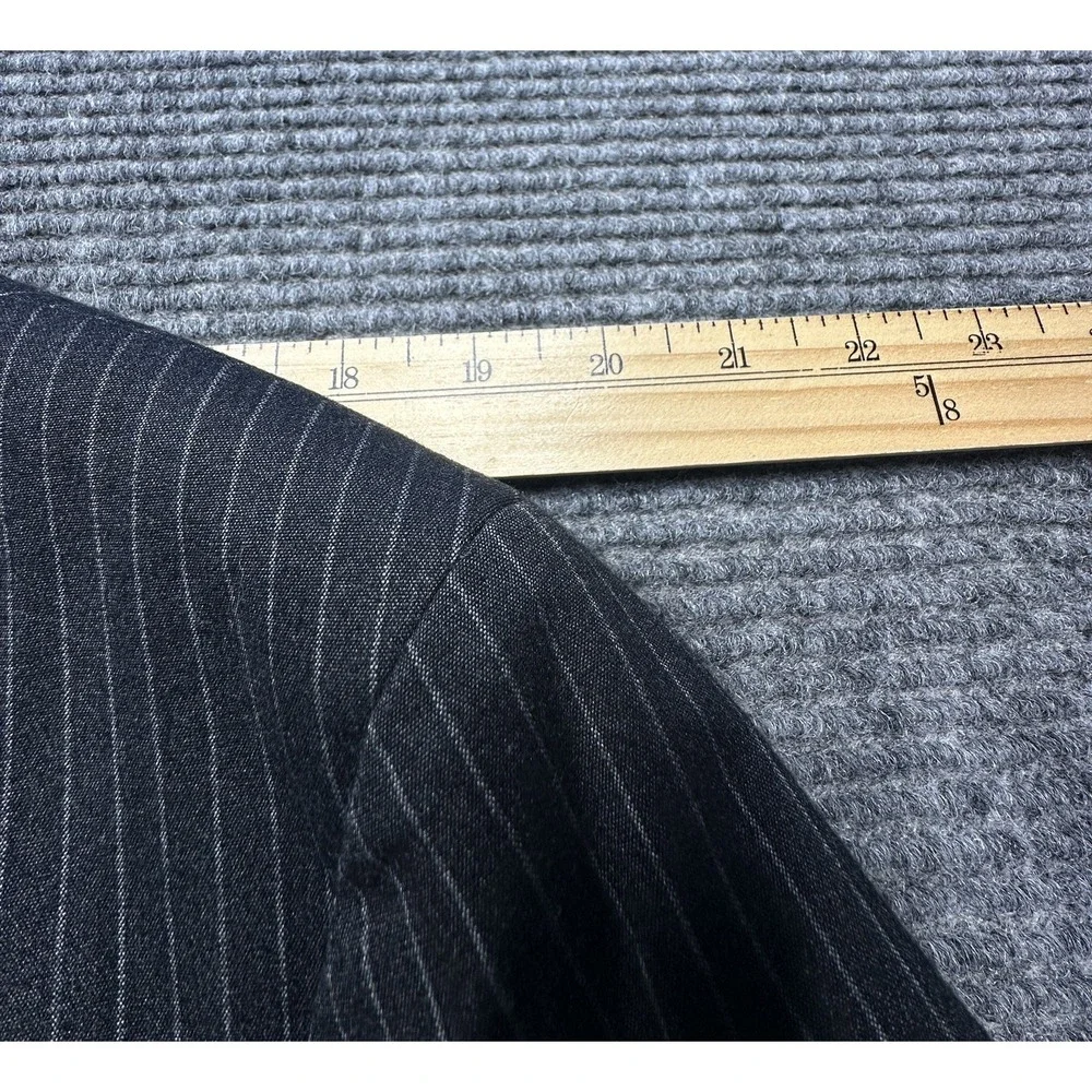 Nautica Suit‎ Jacket Mens 46 Gray Pinstripe 2 Button Blazer Stretch Business